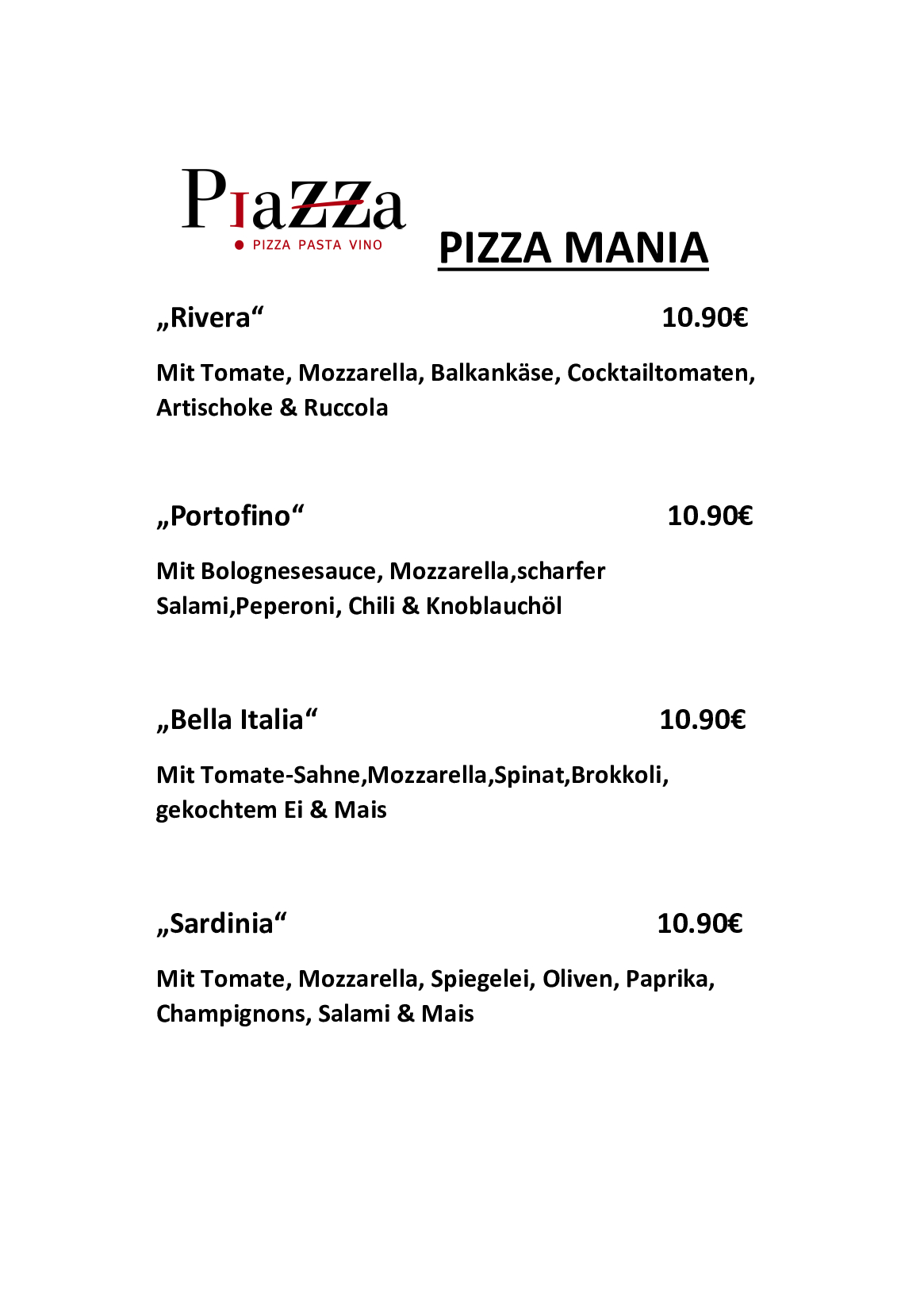 Piazza Pizza,Pasta,Vino Hauzenberg