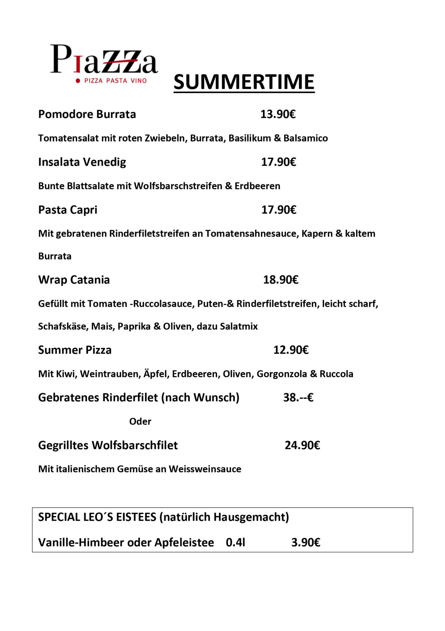 Piazza Pizza,Pasta,Vino Hauzenberg